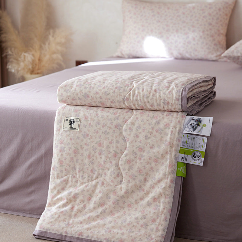 Cotton Double-Layer Yarn Summer Blanket Children's Summer Air-Conditioning Thin Duvet